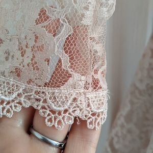 Original Gunne Sax dress, sz 5, pale pink lace